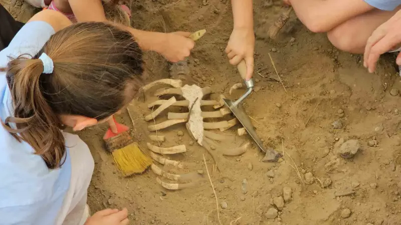 Zonguldak’ta çocuklar arkeolojik kazı heyecanı yaşadı