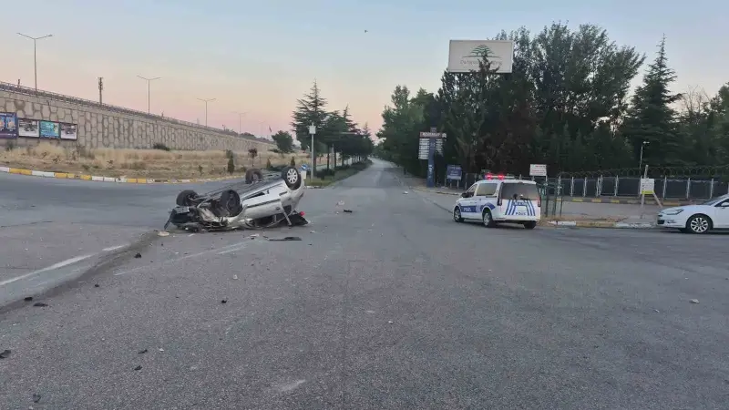 Eskişehir’de kontrolden çıkan otomobil takla attı: 1 yaralı
