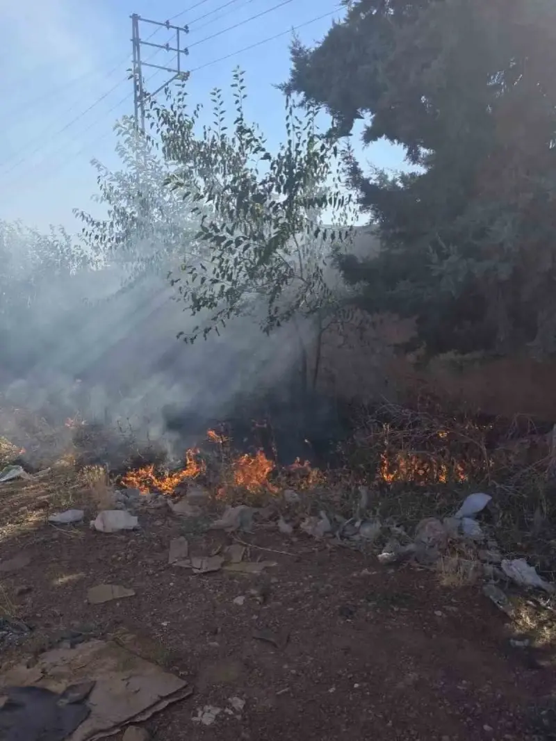 Hassa’da bahçe yangını