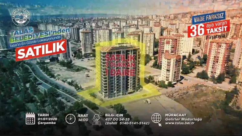 Talas’ta konut, ticaret ve villa arsası fırsatına sayılı günler