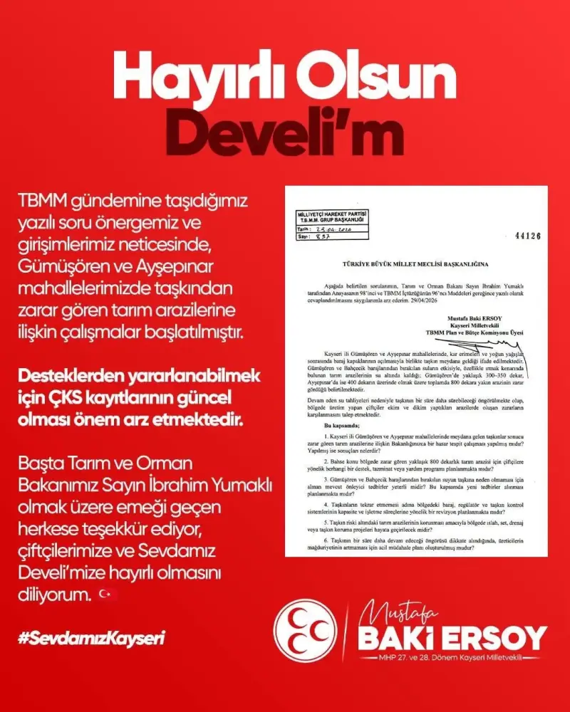 Baki Ersoy müjdeyi verdi: "Hayırlı olsun Develim"