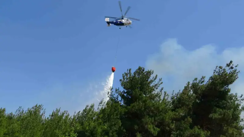 Çanakkale’de tarım arazisinde çıkan yangın kontrol altına alındı