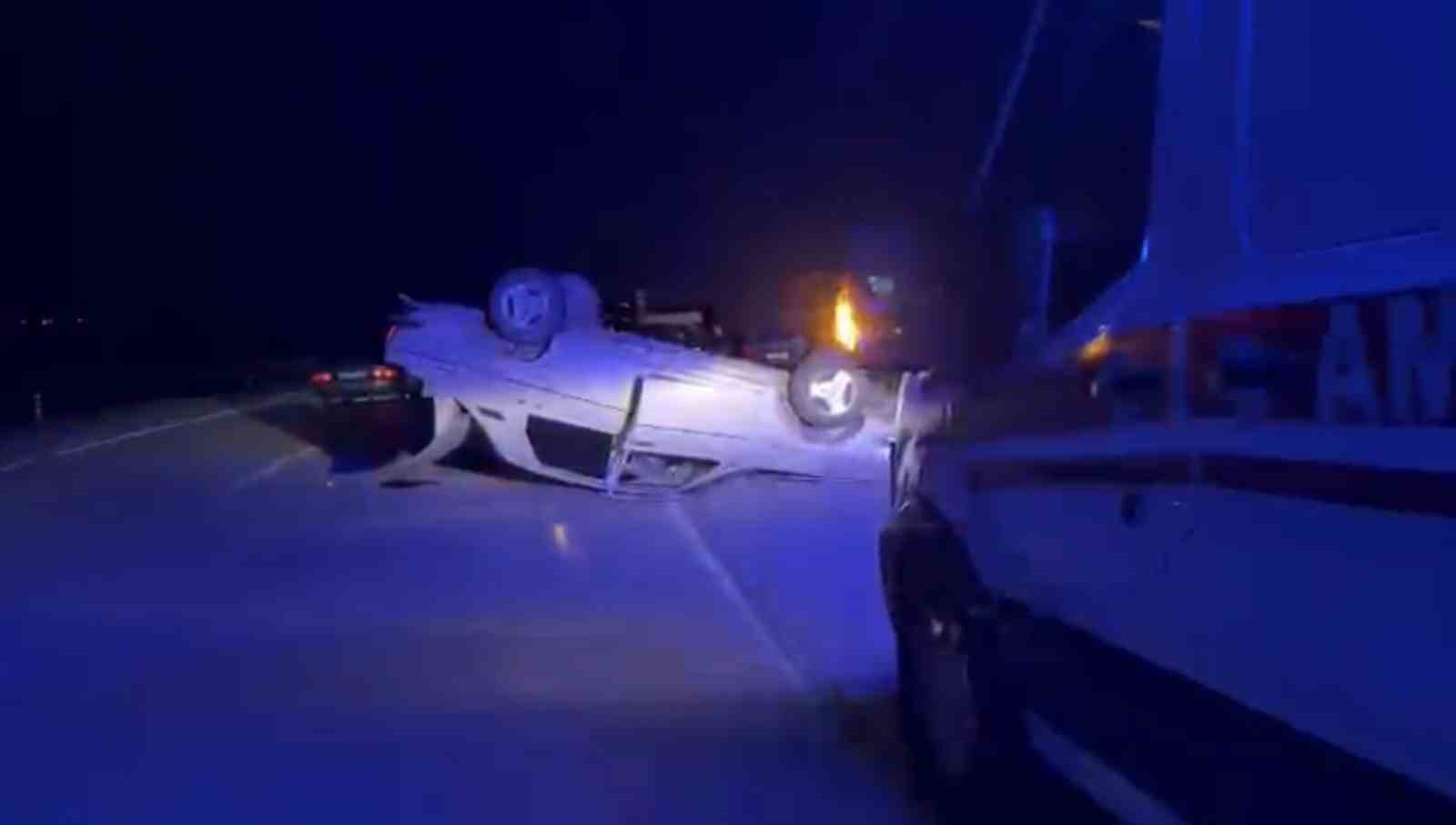 Elazığ’da otomobil takla attı: 1 yaralı