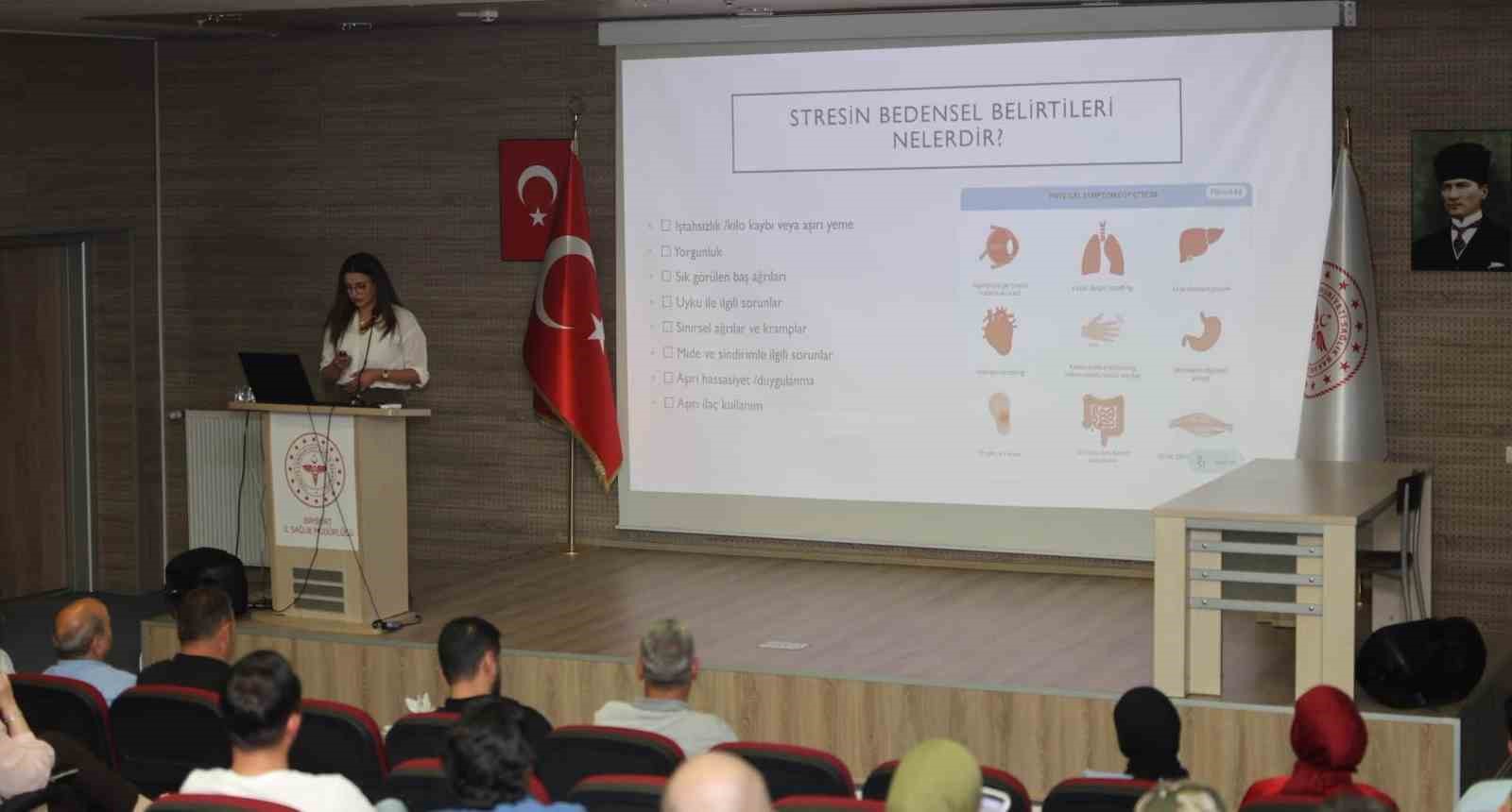 Bayburt İl Sağlık Müdürlüğünden personele stres yönetimi eğitimi