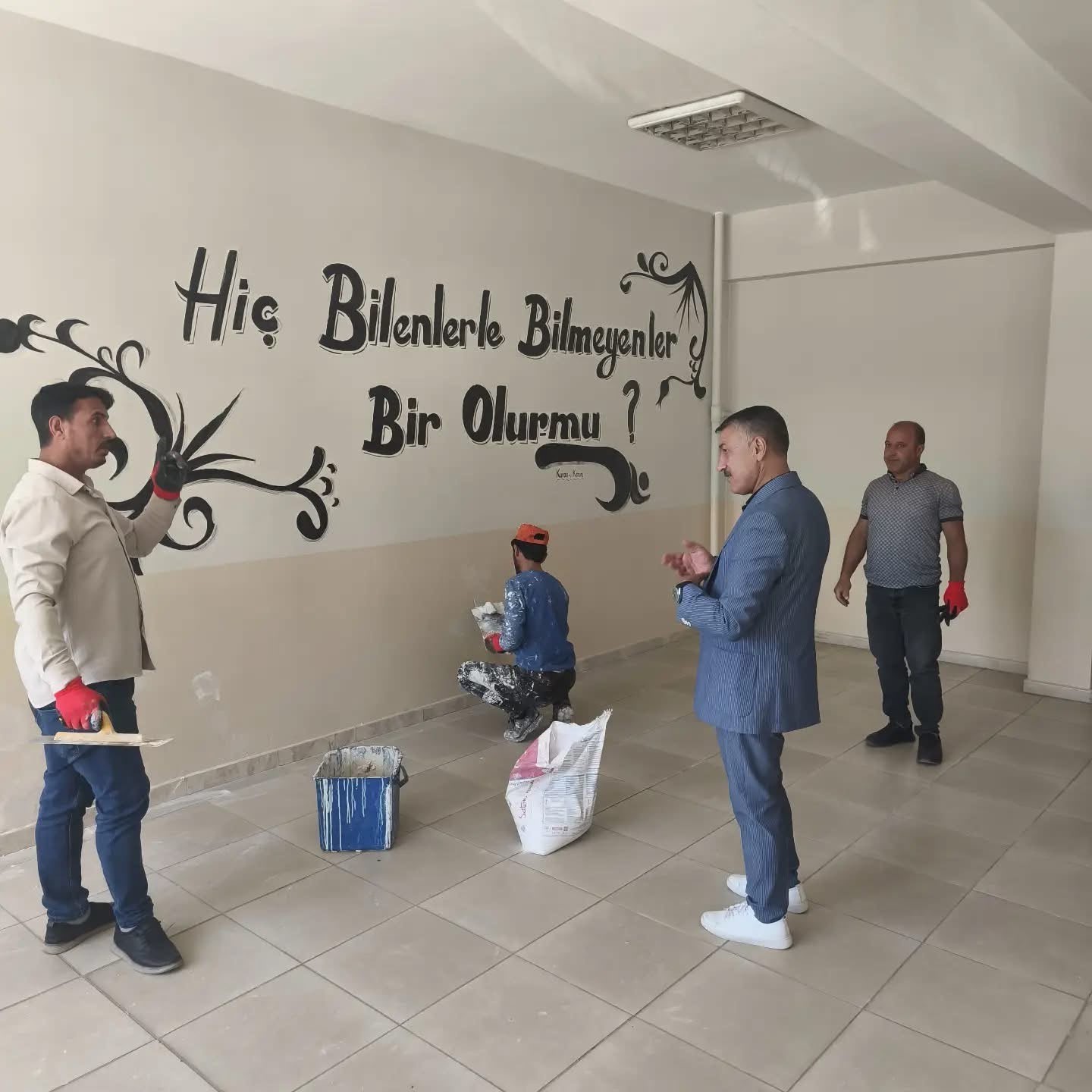 Patnos’ta tatille birlikte okullarda tadilat çalışması başladı