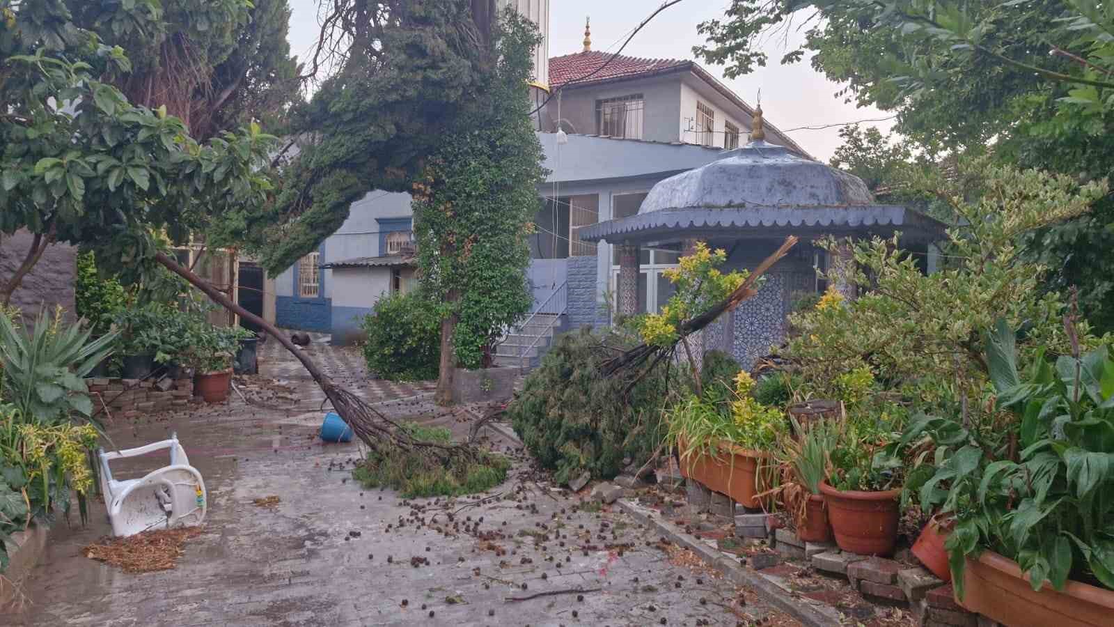 Kırkağaç’ta fırtına hayatı olumsuz etkiledi