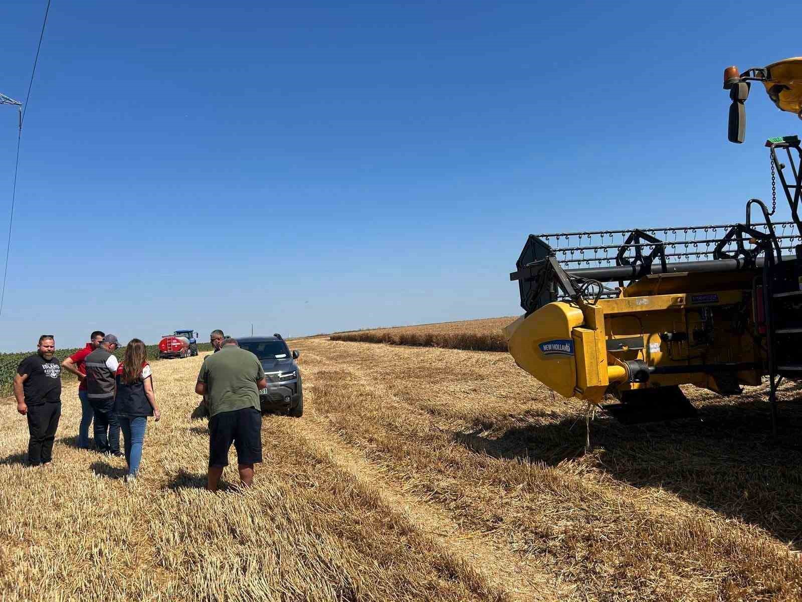 Kırklareli’nde hasat sezonunda biçerdöver denetimleri sürüyor