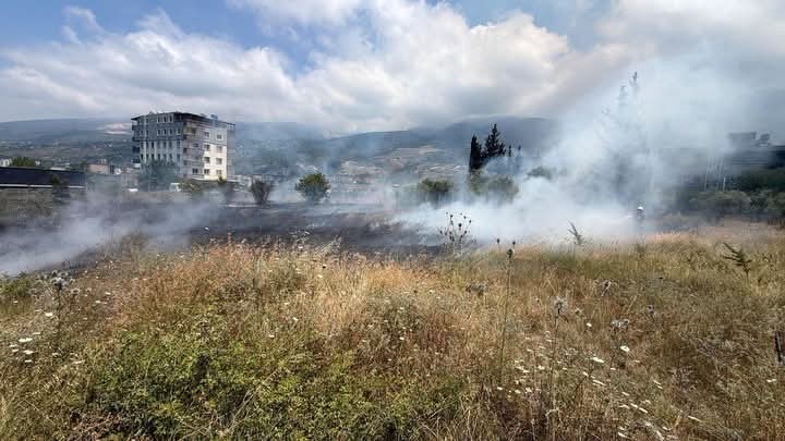 İskenderun’da otluk alan yangını
