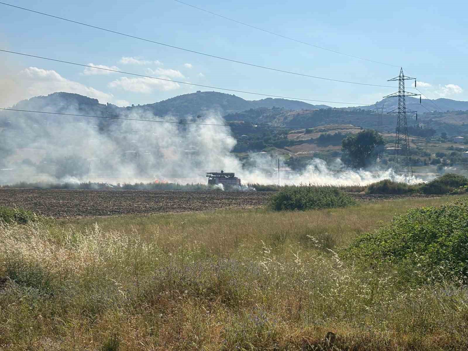 Samsun’da samanlık alanda çıkan yangın söndürüldü