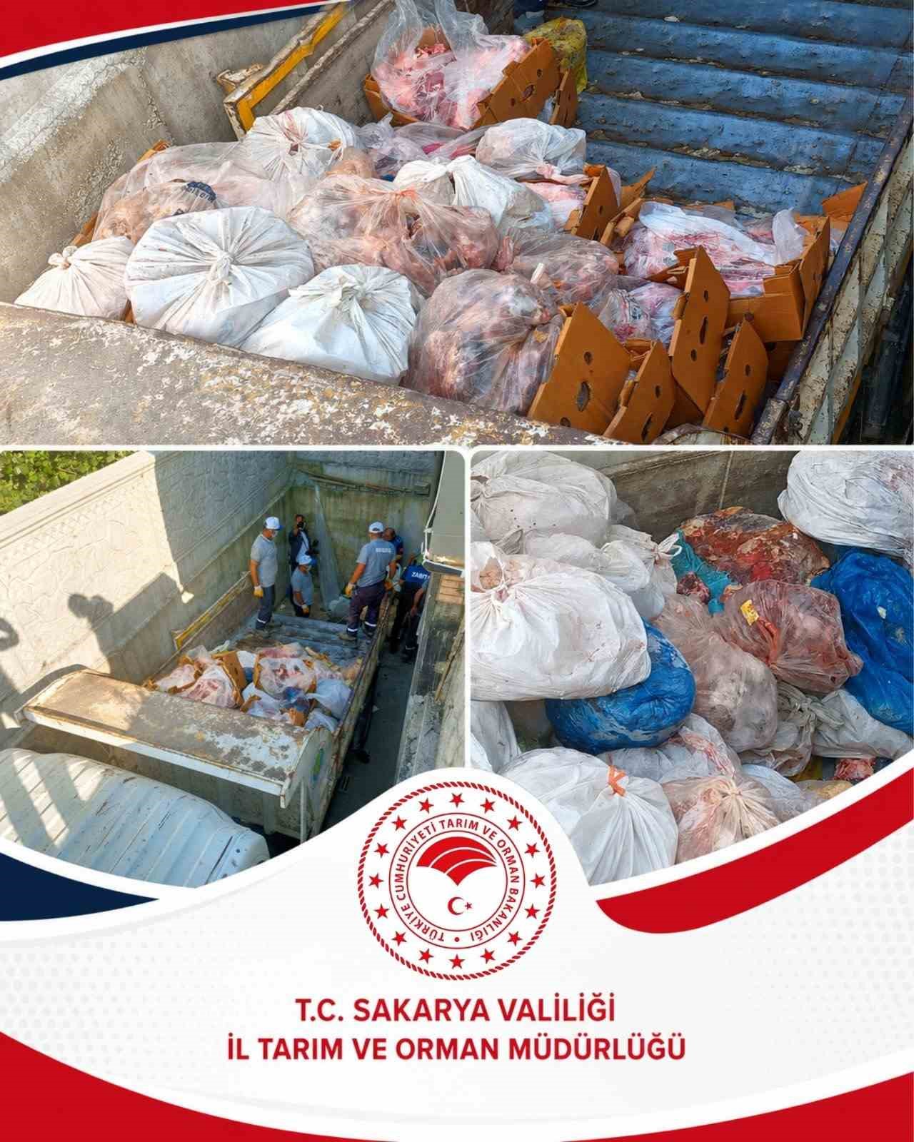 Sakarya’da bir işletmede 5 buçuk ton etiketsiz et ele geçirildi