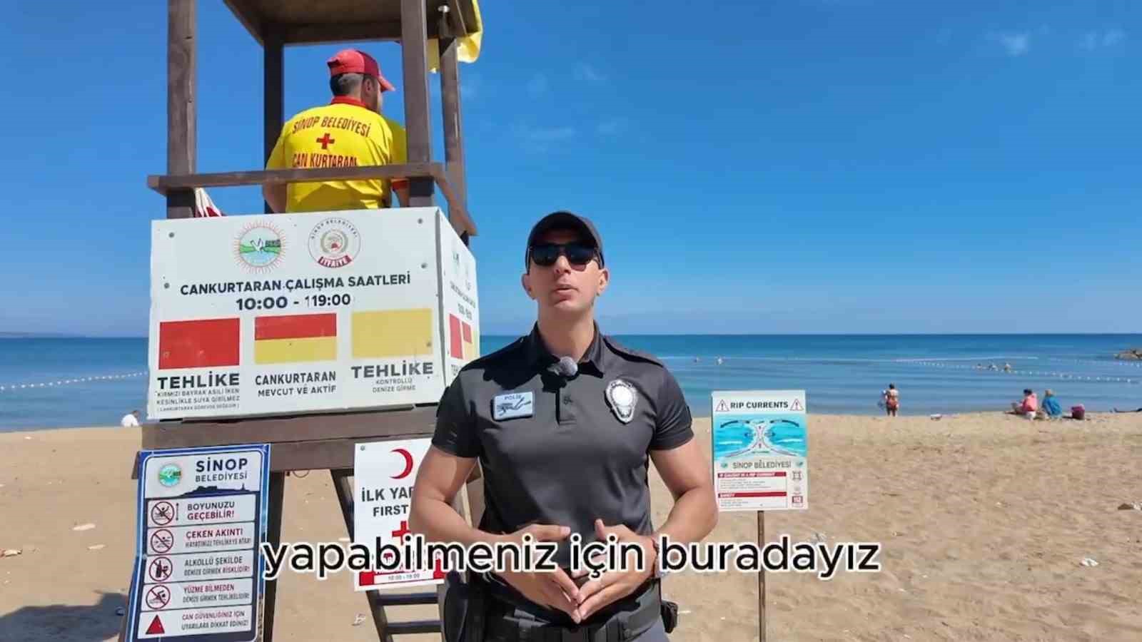 Sinop’ta boğulmalara karşı hayat kurtaran uyarılar