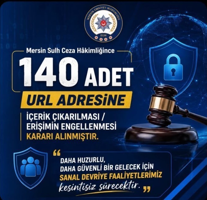 Mersin’de müstehcen içerik paylaşan 140 hesaba işlem yapıldı