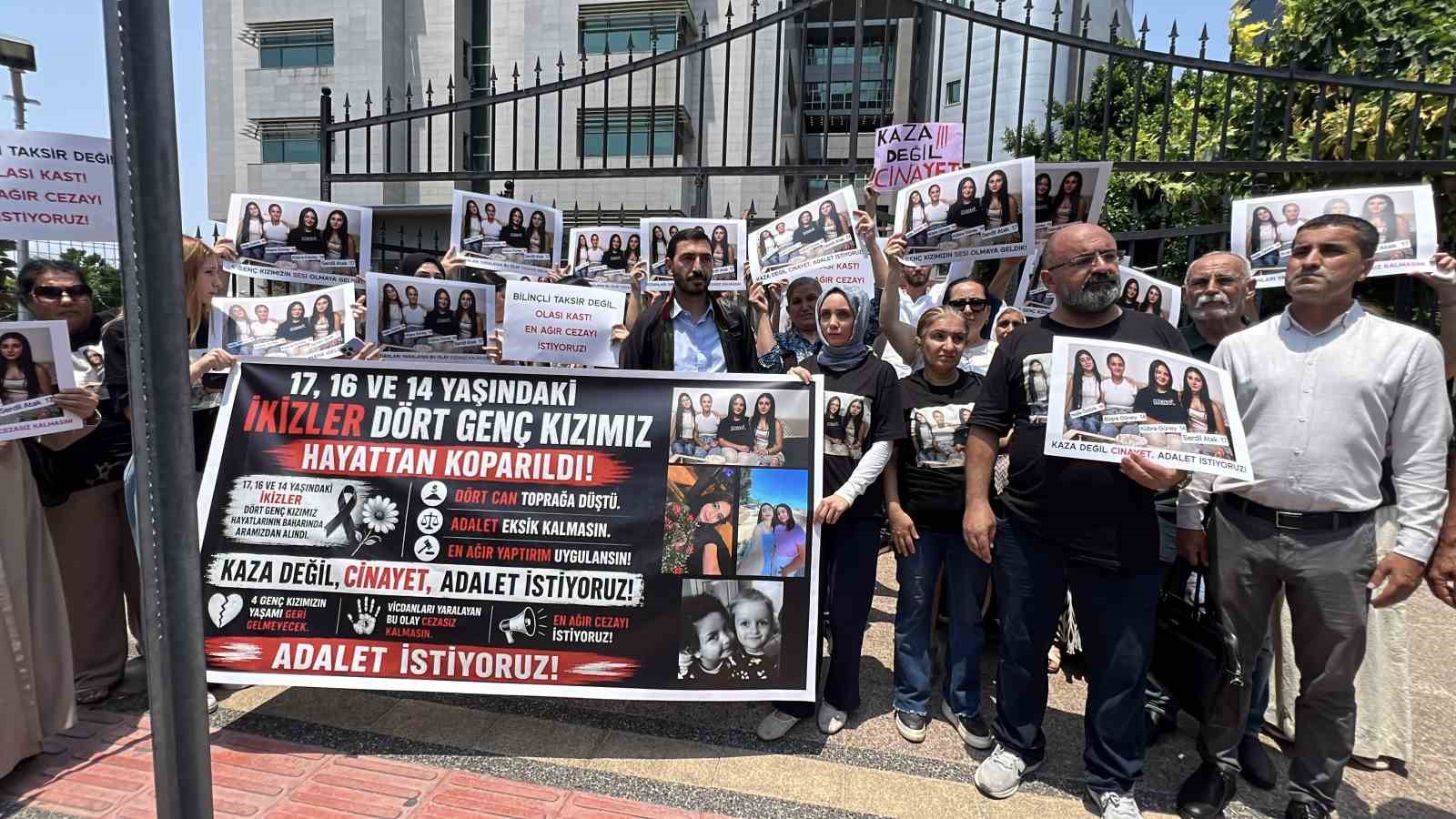 Mersin’de ikiz kardeşler ile iki kuzenin öldüğü kazanın sanığı hakim karşısına çıktı