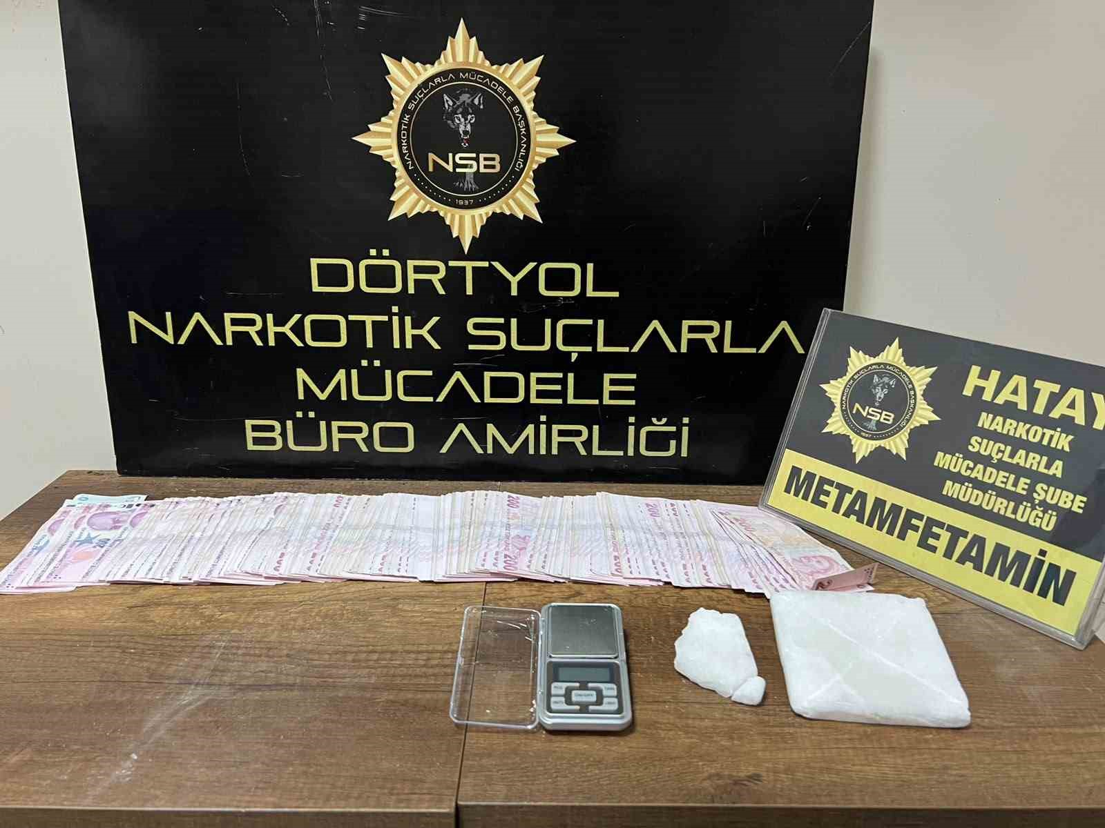 Erzin’de 250 gram metamfetamin ele geçirildi