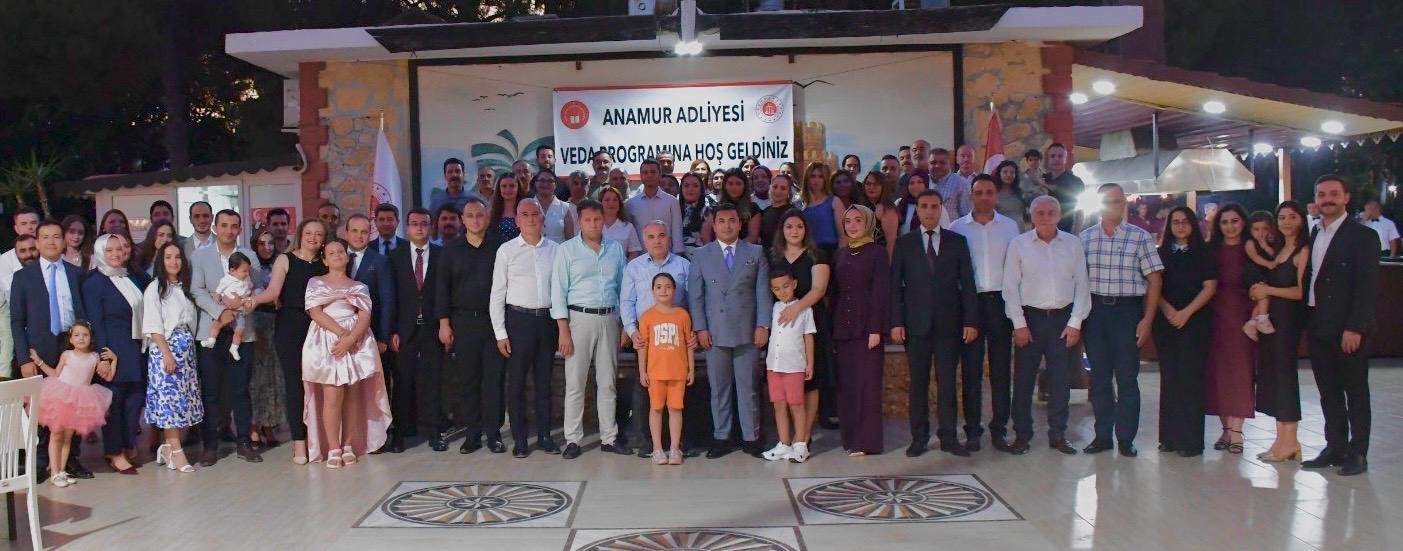 Anamur Adliyesinde görev yeri değişen yargı mensuplarına veda programı