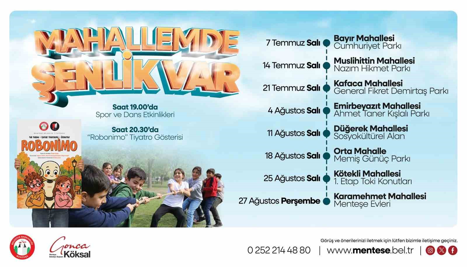 Menteşe Belediyesi’nden çocuklara özel yaz şenliği