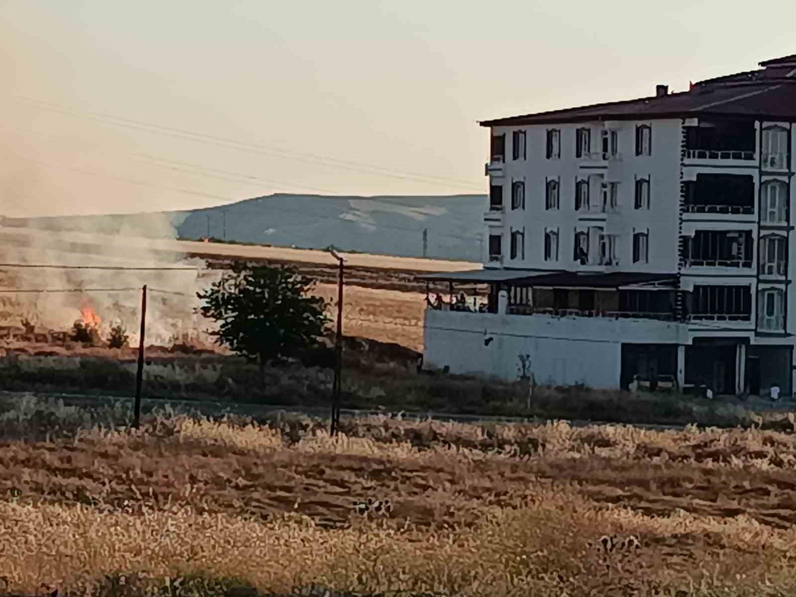 Elazığ’da buğday tarlasında yangın