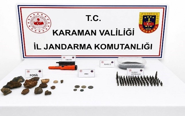 Karaman’da tarihi eserler ele geçirildi: 6 tutuklama