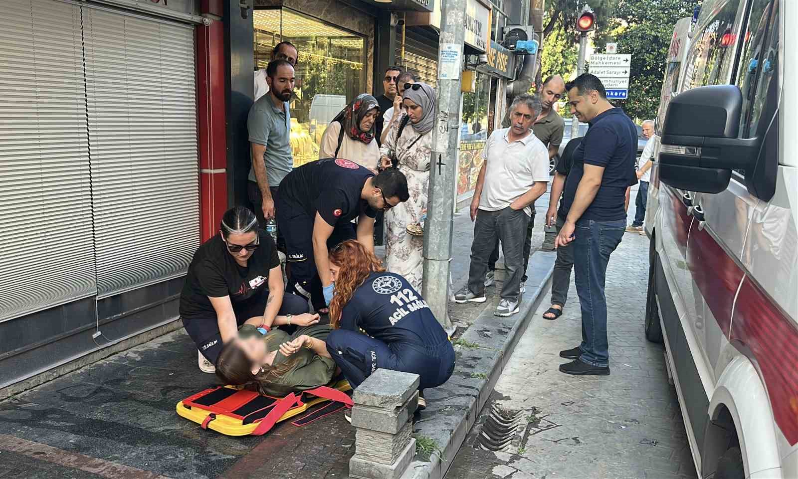 Samsun’da ıslak zeminde düşen genç kadın hastaneye kaldırıldı