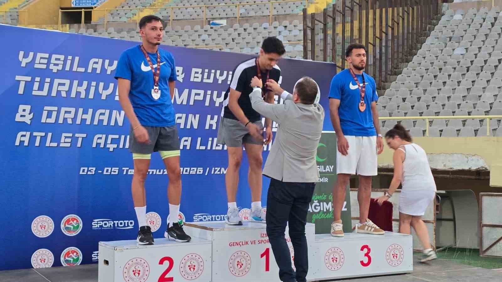 Aydınlı milli atlet, Türkiye şampiyonu oldu
