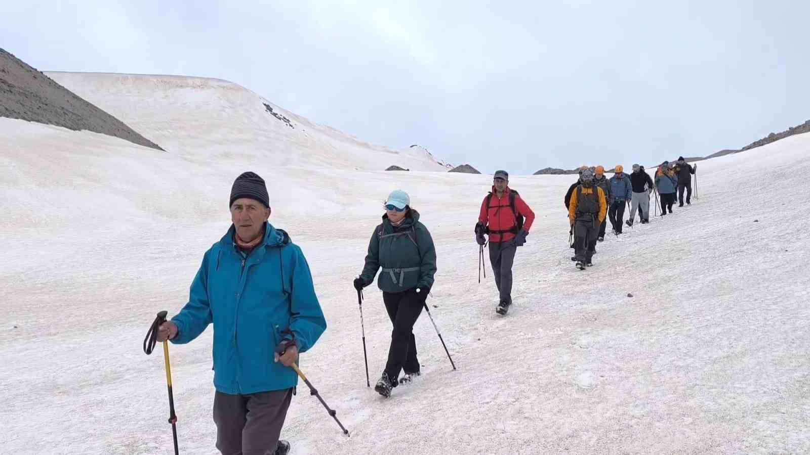 Vangölü aktivistlerinden Süphan Dağı zirvesinde ‘Van Gölü’ mesajı