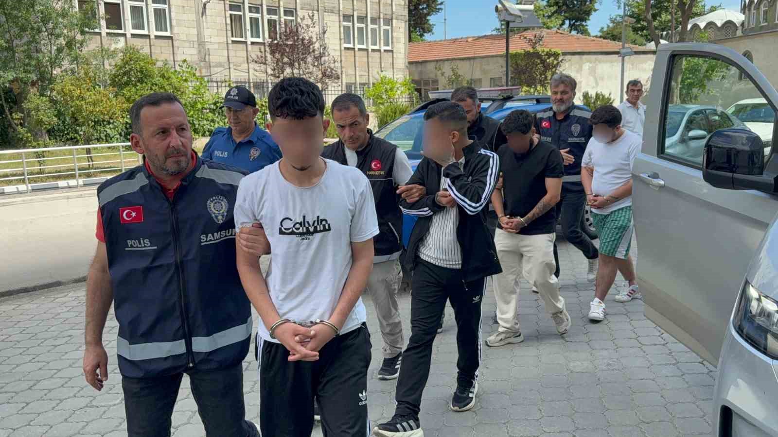 Samsun’da uyuşturucu ticaretinden 4 kişi adliyeye sevk edildi
