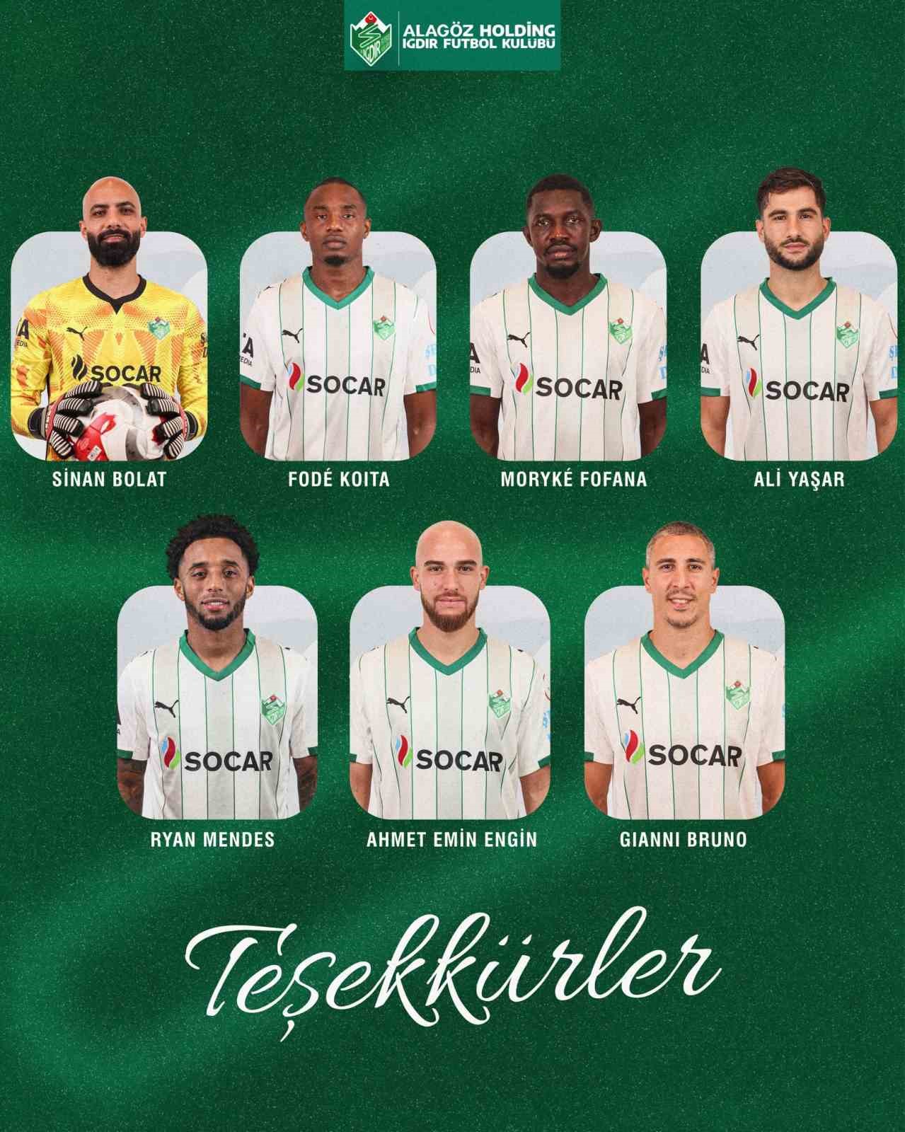 Iğdır FK’da 7 futbolcuyla yollar ayrıldı
