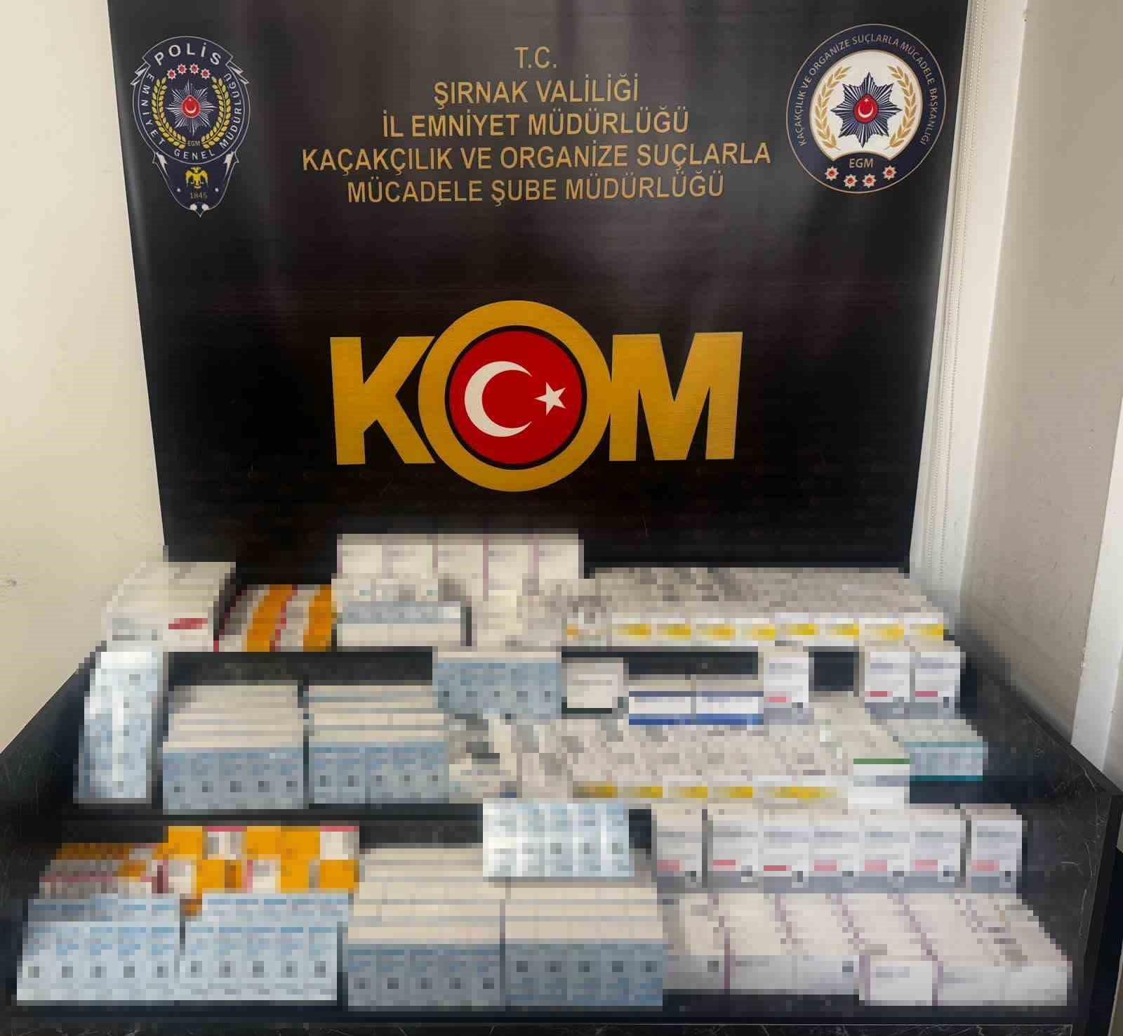 Şırnak’ta 16,2 milyon liralık kaçak ürün ele geçirildi