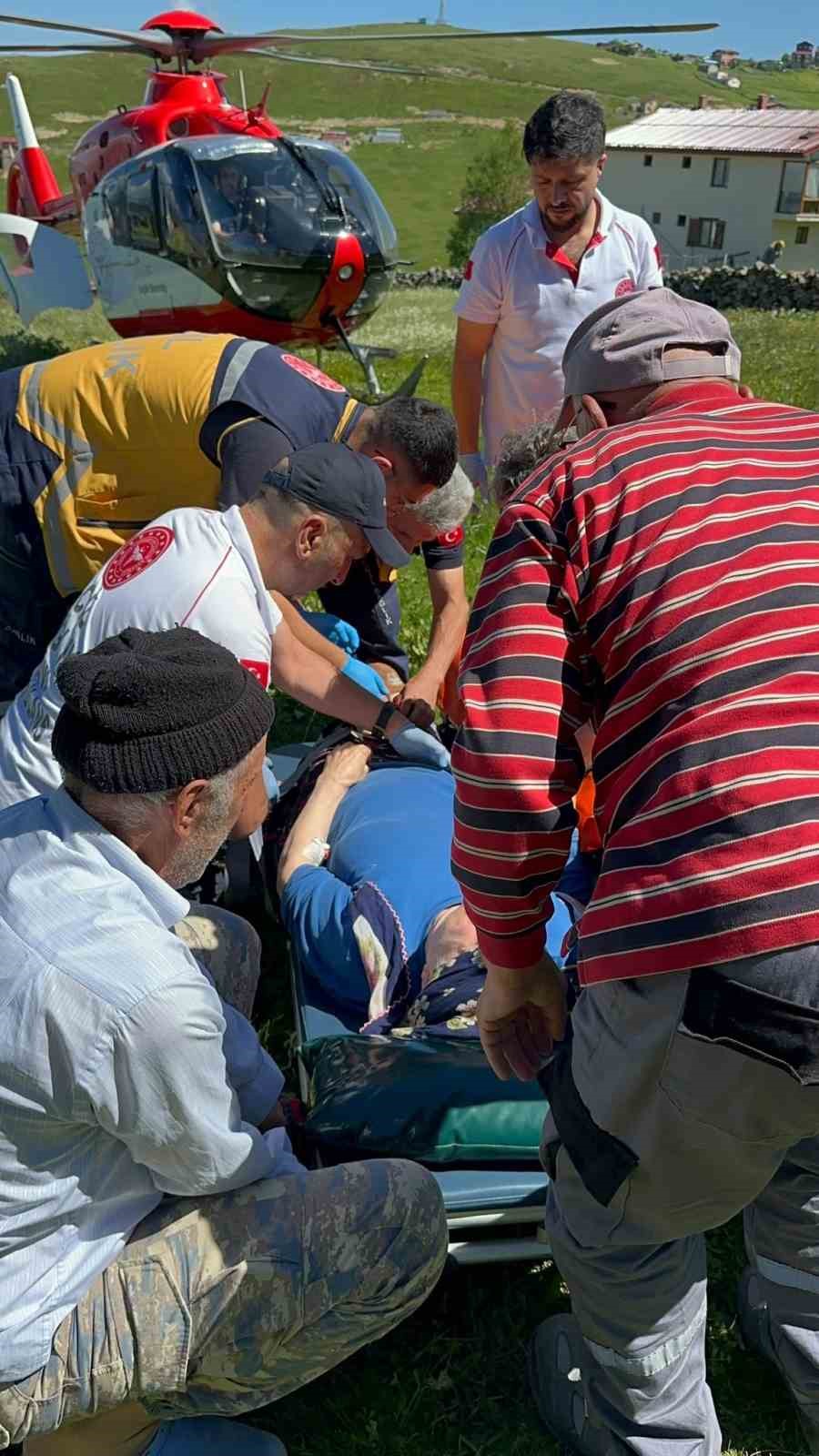 Helikopter ambulans 6 ayda yaklaşık 100 hasta için havalandı
