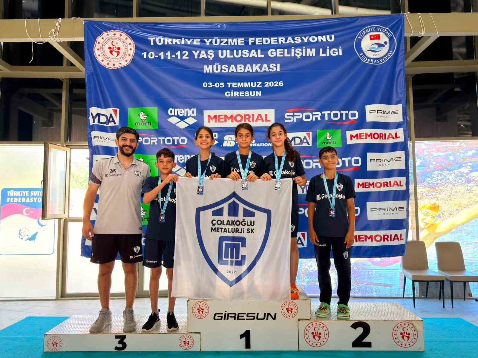 Çolakoğlu Metalurji Spor Kulübü yüzücülerinden Ulusal Gelişim Ligi’nde başarı
