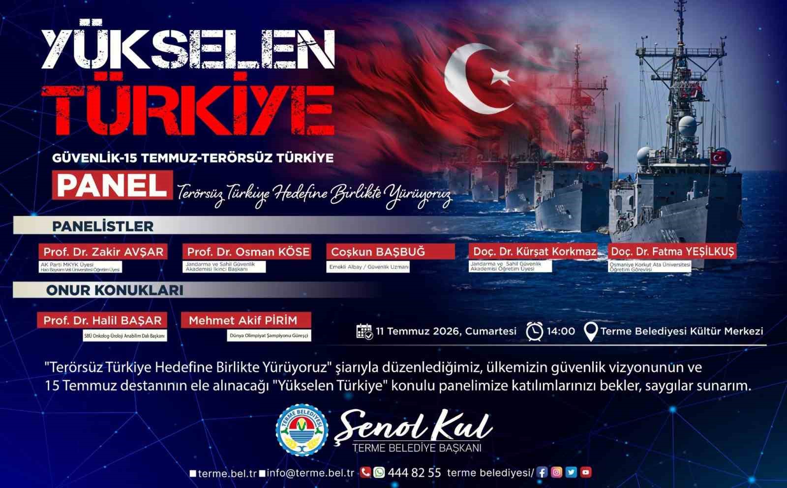 Terme’de "Yükselen Türkiye" paneli düzenlenecek