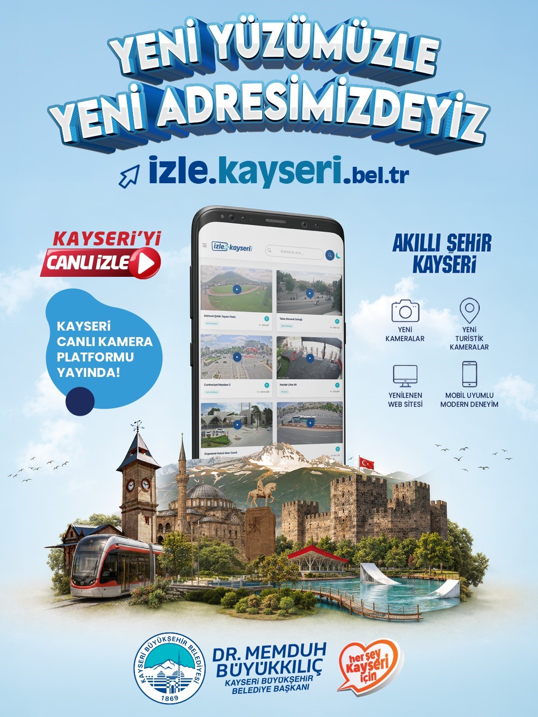 Başkan Büyükkılıç’tan Dijital Kayseri vizyonunda yeni adım: izle.kayseri.bel.tr