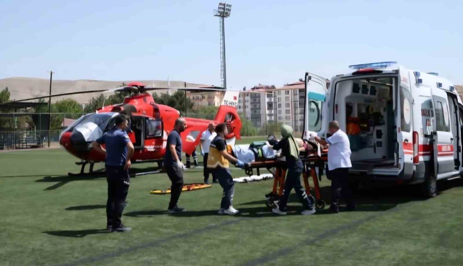 Darende’de yaralanan çocuk hava ambulansıyla Malatya’ya sevk edildi
