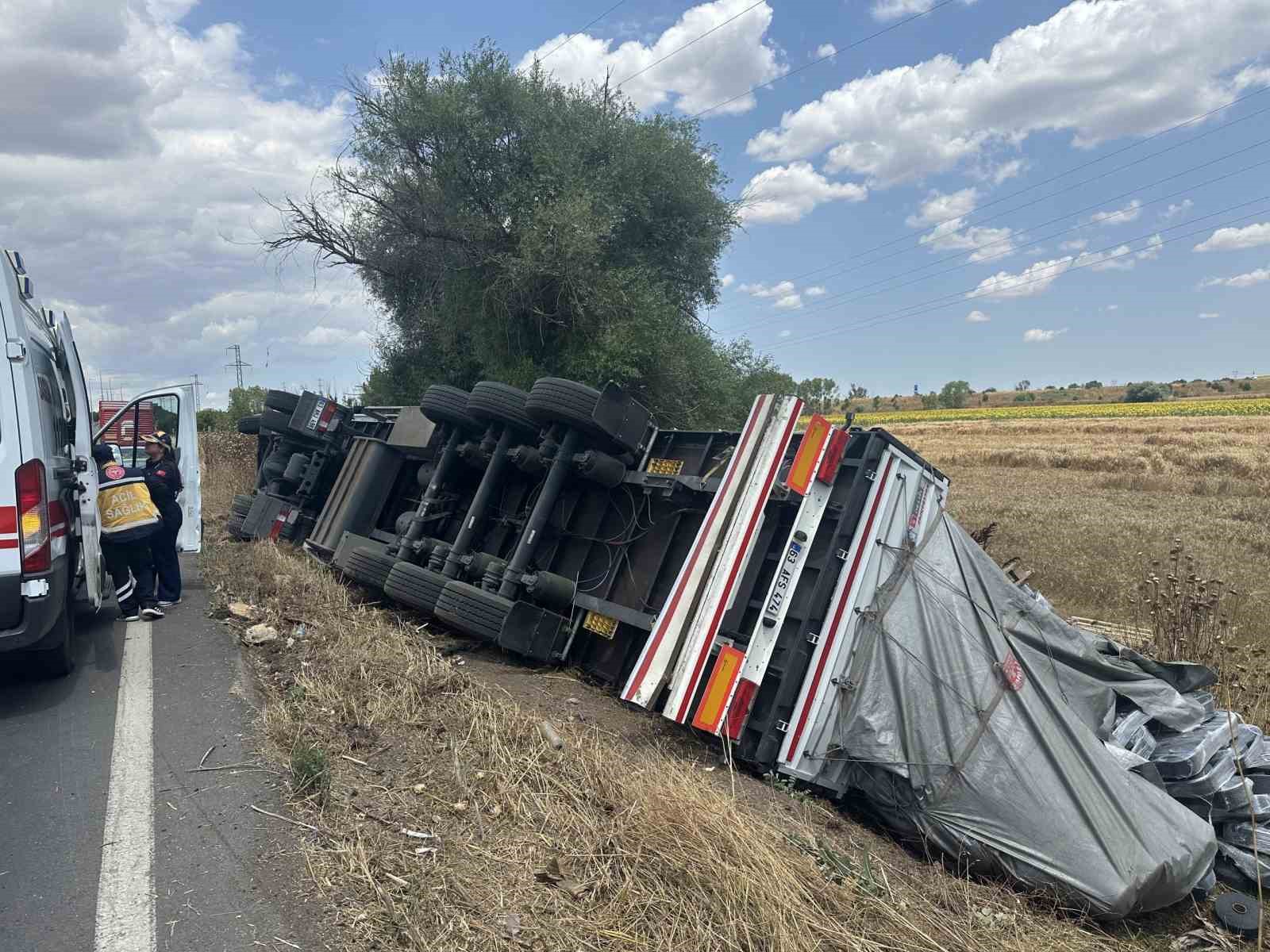 Muratlı’da tır kazası