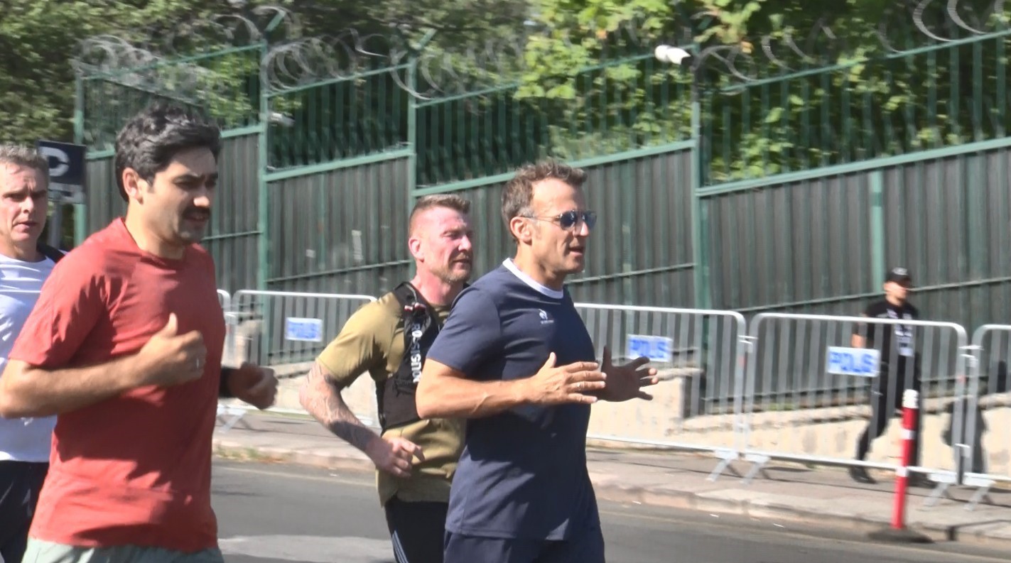 Fransa Cumhurbaşkanı Macron, Ankara’da sabah koşusu yaptı