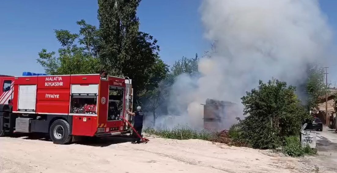 Malatya’da korkutan bahçe yangını