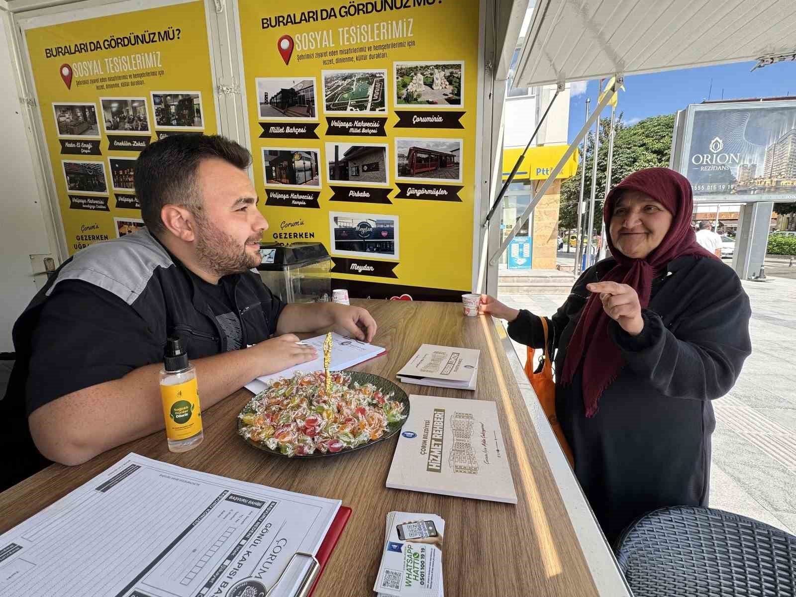 Çorum Belediyesi Çözüm Merkezi Noktası Saat Kulesi önünde kuruldu