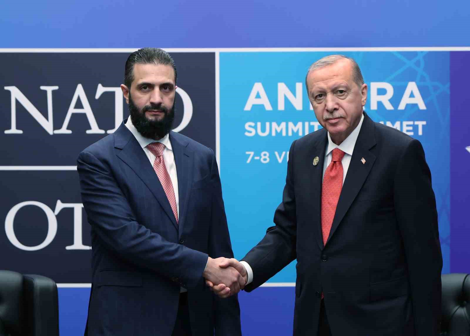 Cumhurbaşkanı Erdoğan, Suriyeli mevkidaşı ile Cumhurbaşkanlığı Külliyesinde görüştü