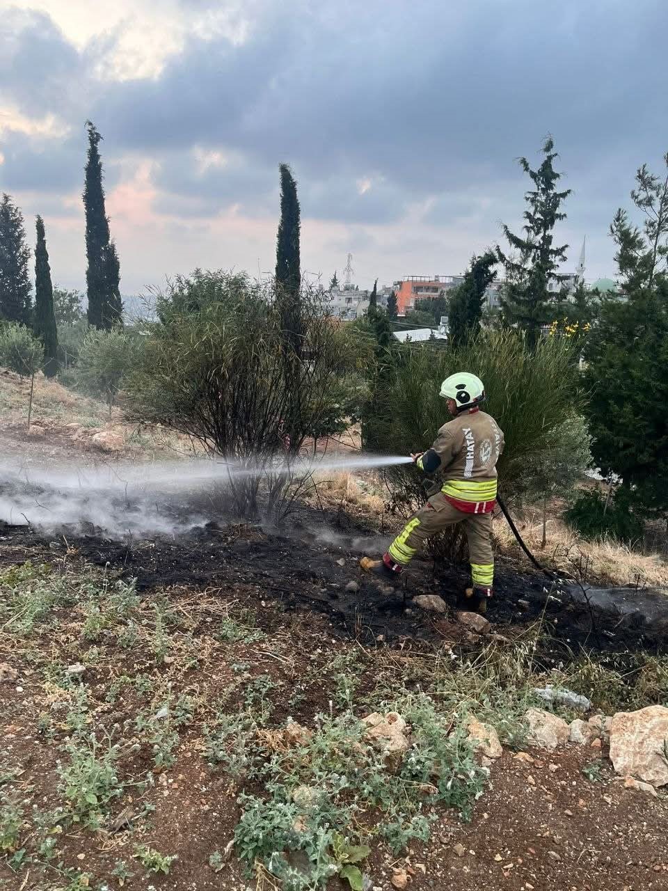 İskenderun’da otluk alan yangını