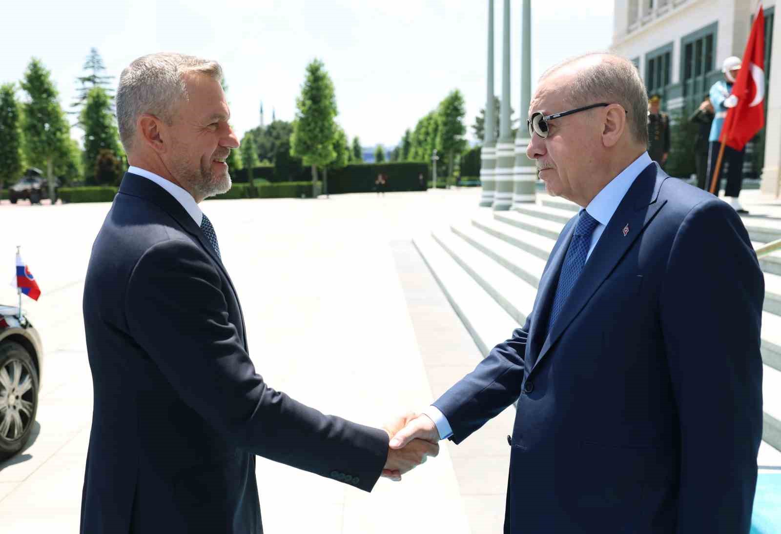 Cumhurbaşkanı Erdoğan, Slovakya Cumhurbaşkanı Pellegrini ile görüştü