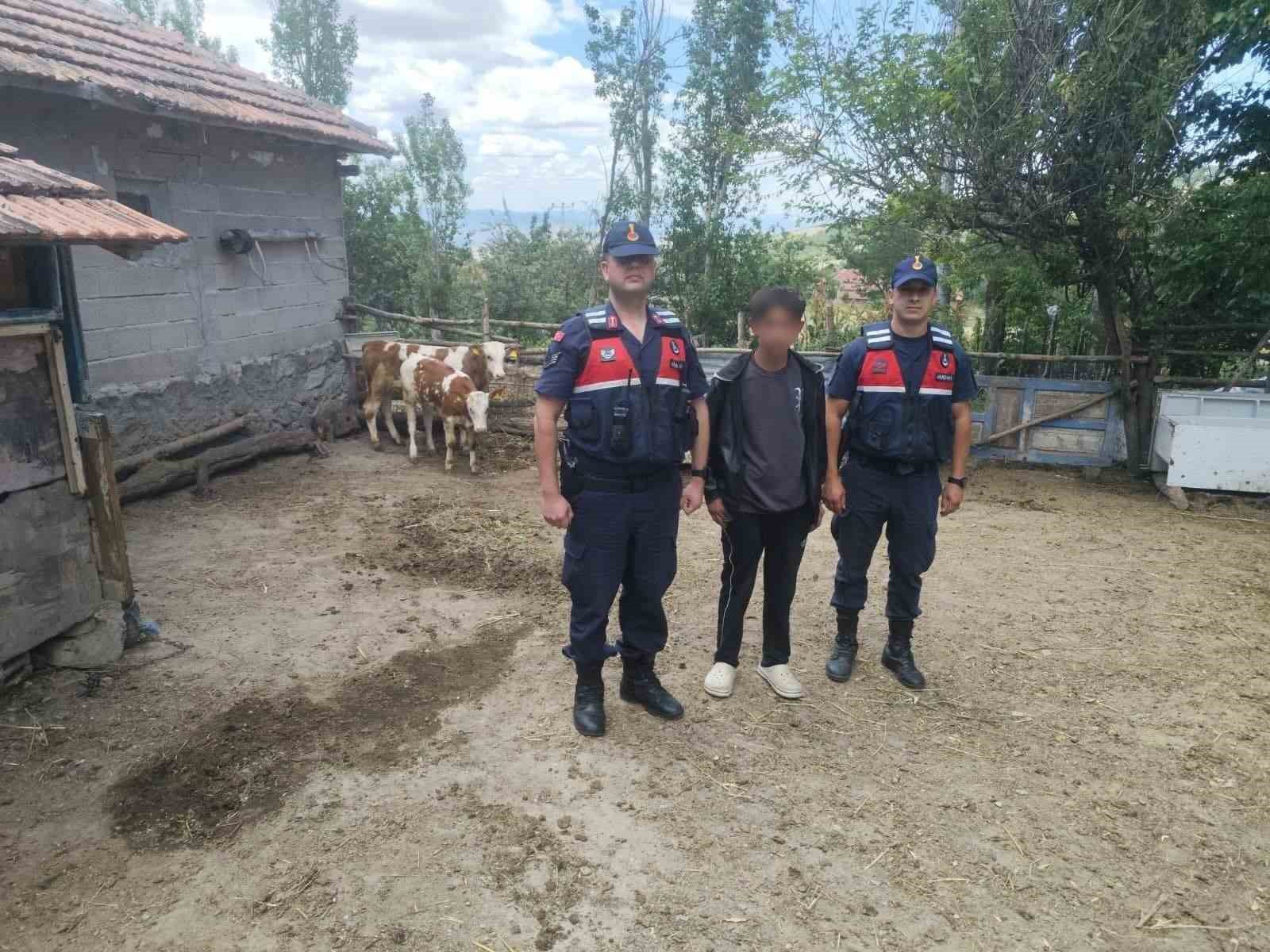 Hayvanlarını kaybeden çiftçinin yardımına Jandarma ekipleri koştu