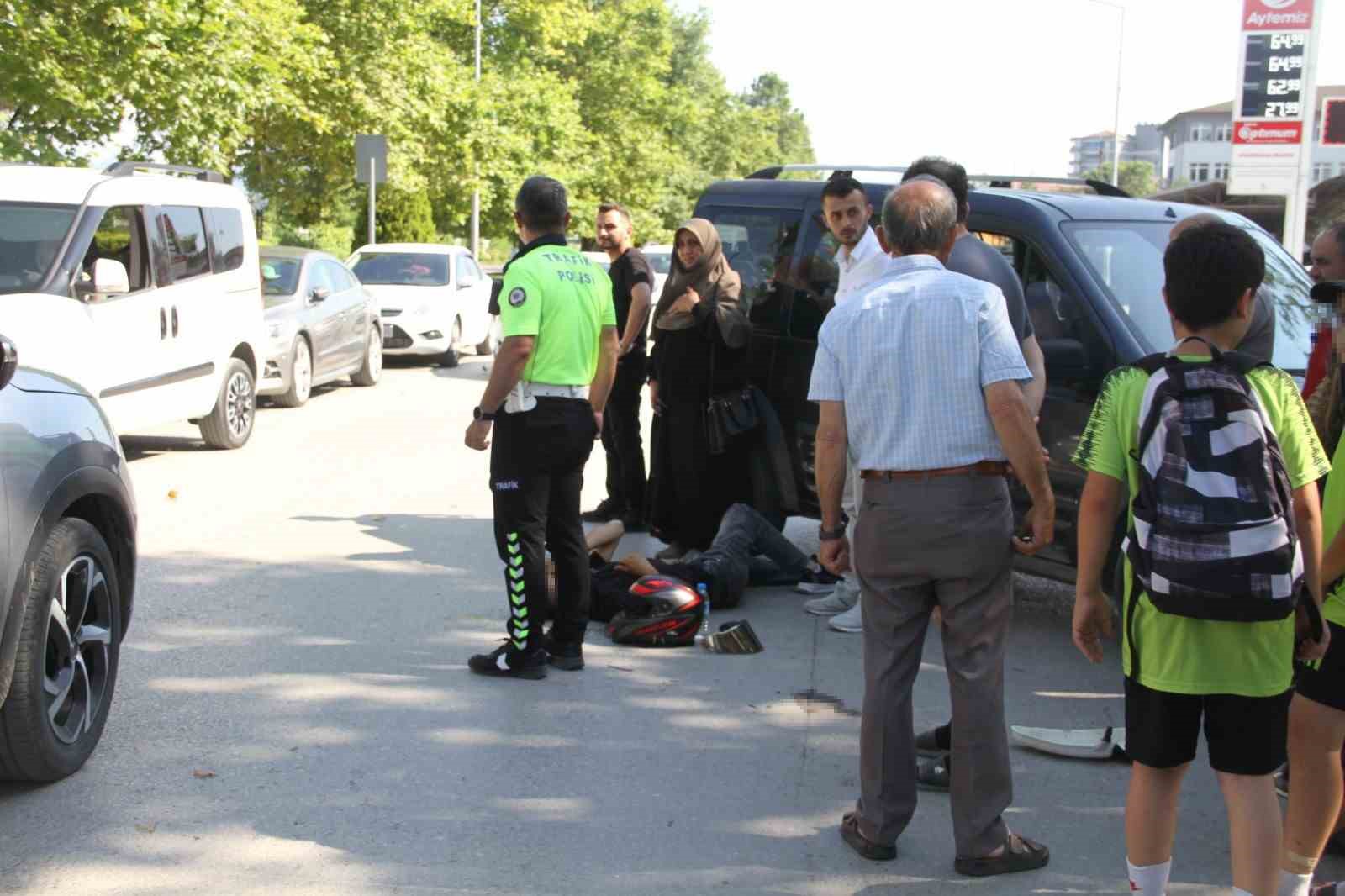 Çarşamba’da otomobille motosiklet çarpıştı: 1 yaralı