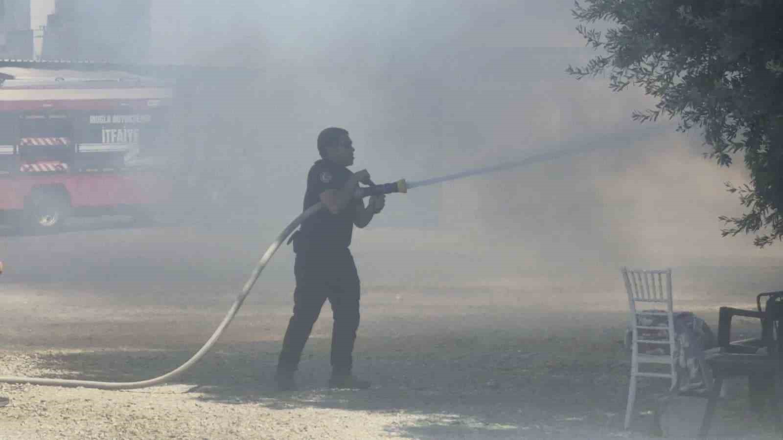 Bodrum’da personel lojmanında yangın