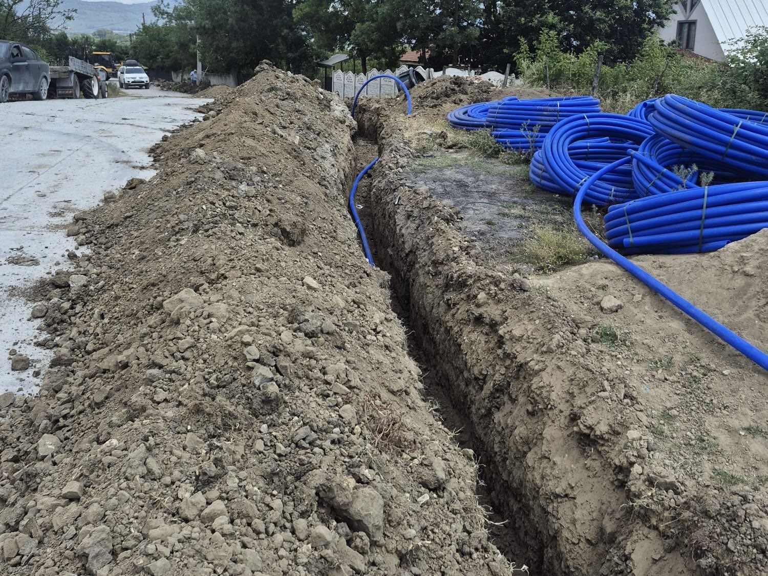 Düzce’de köylerde isale hattı çalışmaları sürüyor