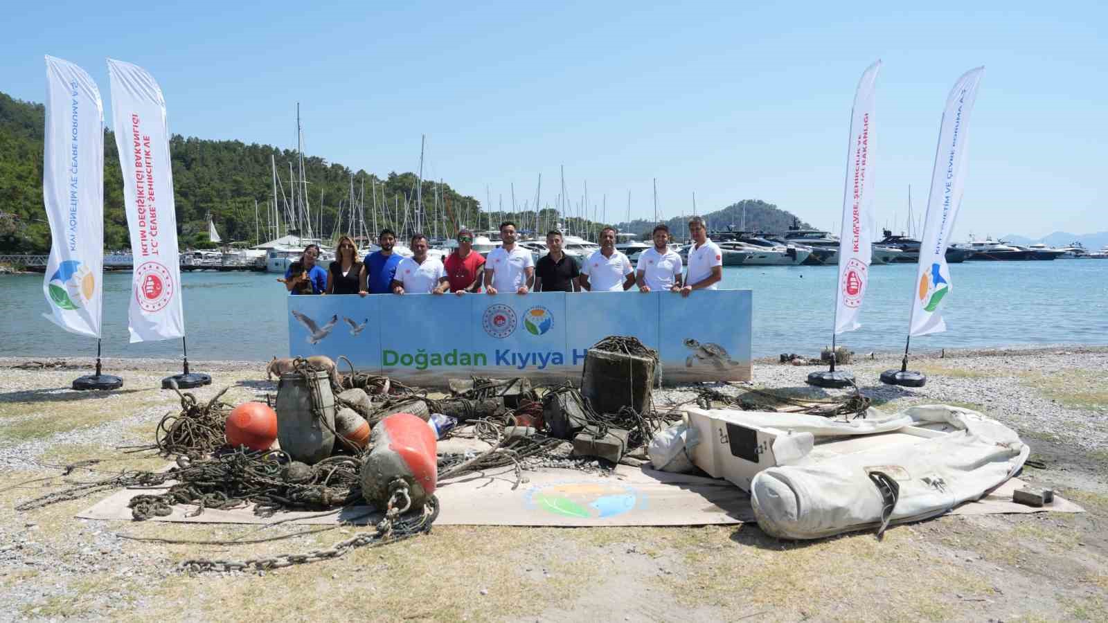 Göcek Halk Plajı’nda deniz dibi temizliği tamamlandı