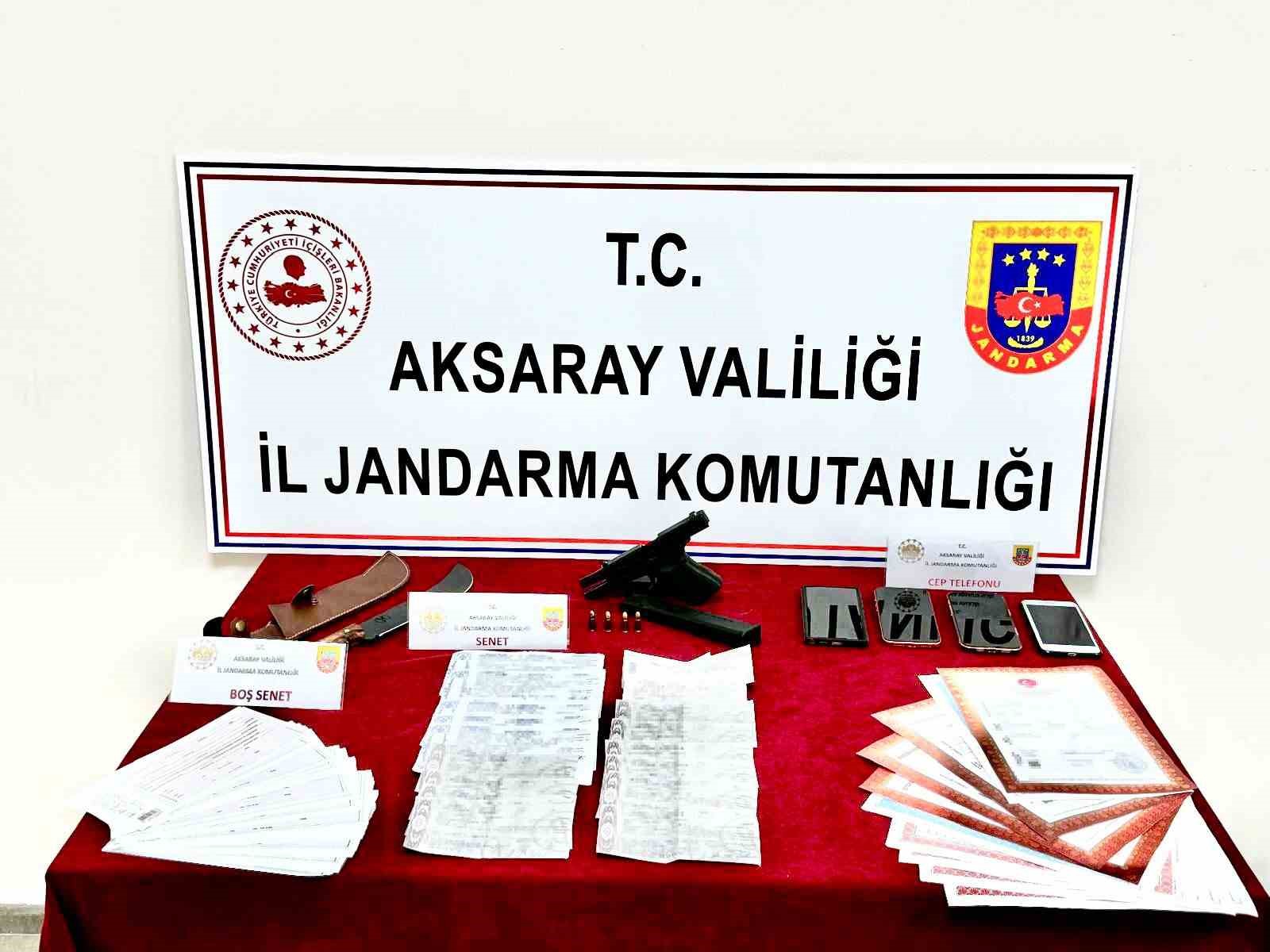 Aksaray’da tefeci operasyonu: 1 tutuklama