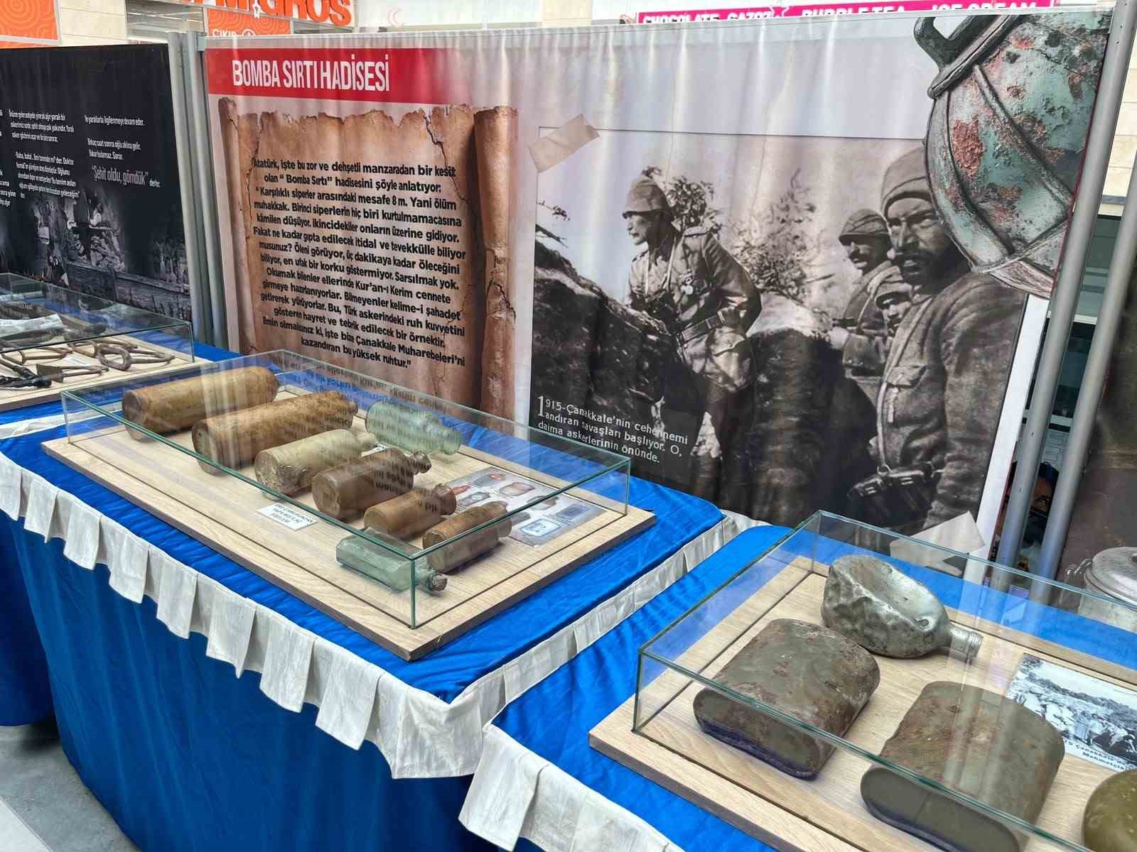 Çanakkale ruhu Tavşanlı’da, savaş malzemeleri sergisi ziyarete açıldı