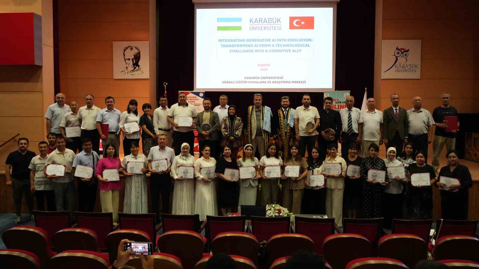 KBÜ’de Özbek akademisyenlere yapay zeka eğitimi sertifikaları verildi