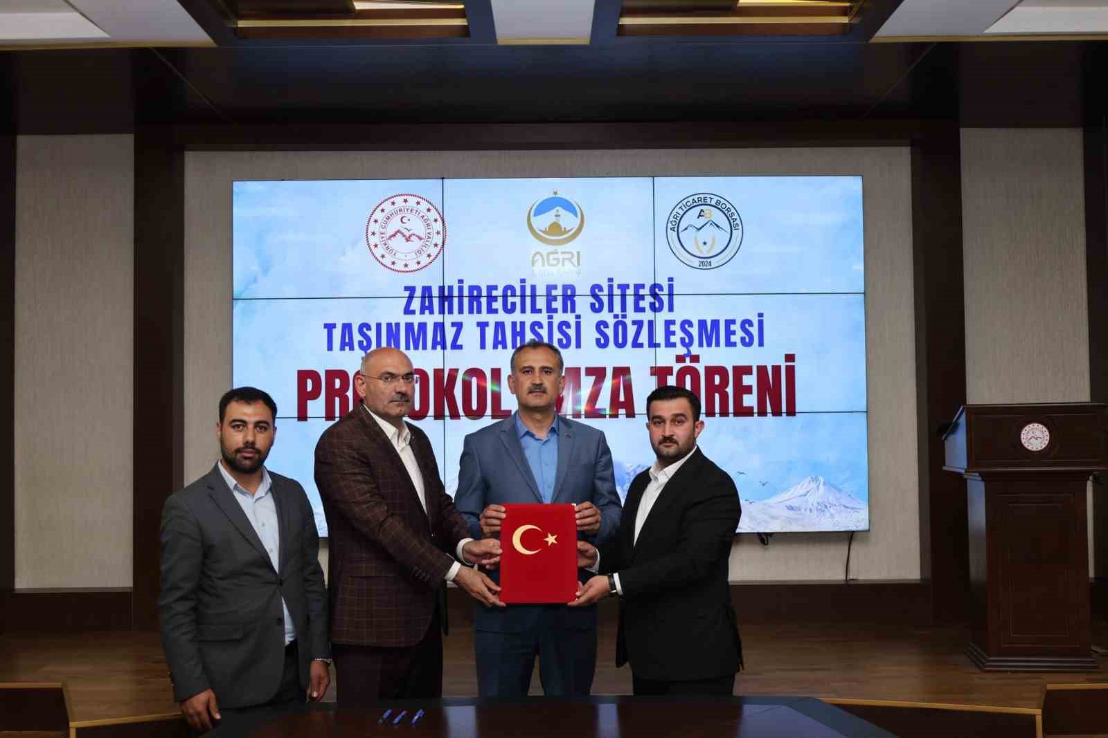 Ağrı’da zahirecilik sektörüne yönelik yatırım için taşınmaz tahsis edildi
