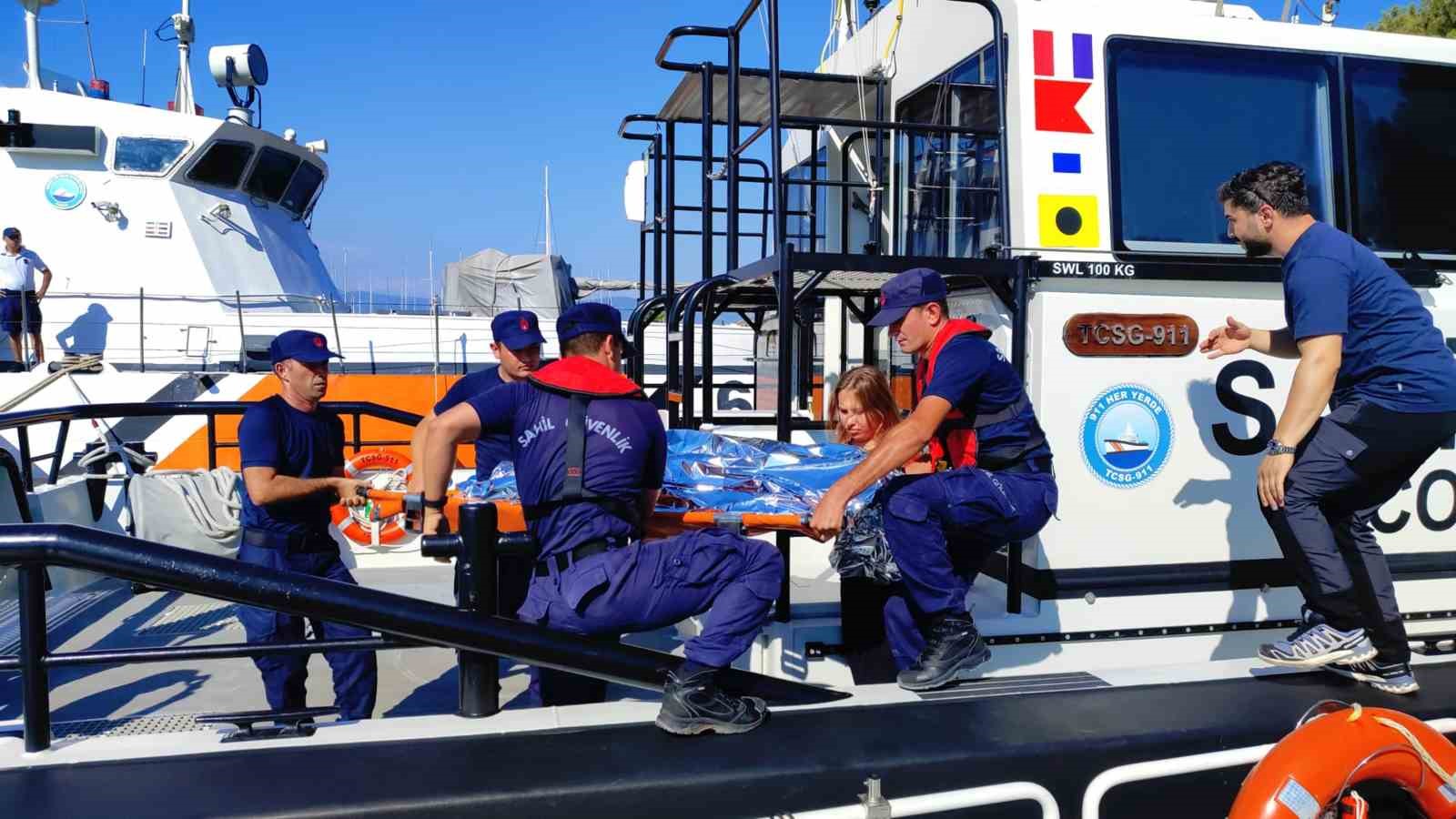 Fethiye’de gezi teknelerinde yaralanan iki vatandaşa tıbbi tahliye